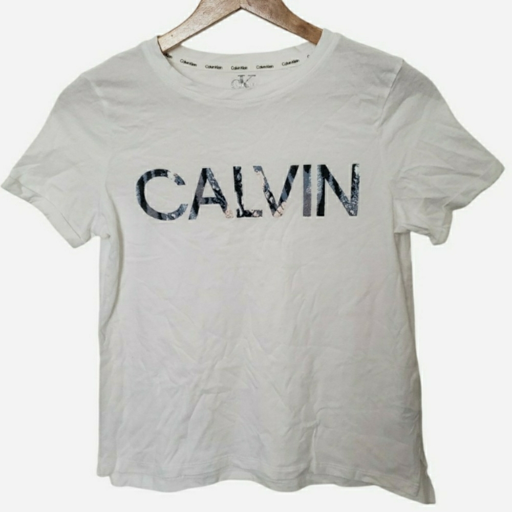 Calvin Klein White Graphic Tee